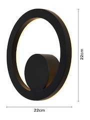 BHS Black Eclipse 12w LED Outdoor Wall Light - Image 4 of 7