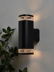 BHS Black Eos 2lt Up and Down Outdoor Wall Light GU10 IP54 - Image 1 of 6