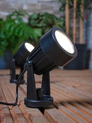 BHS Grey Beata 2lt Round Outdoor Up/Downlight DCAPC - Image 1 of 4