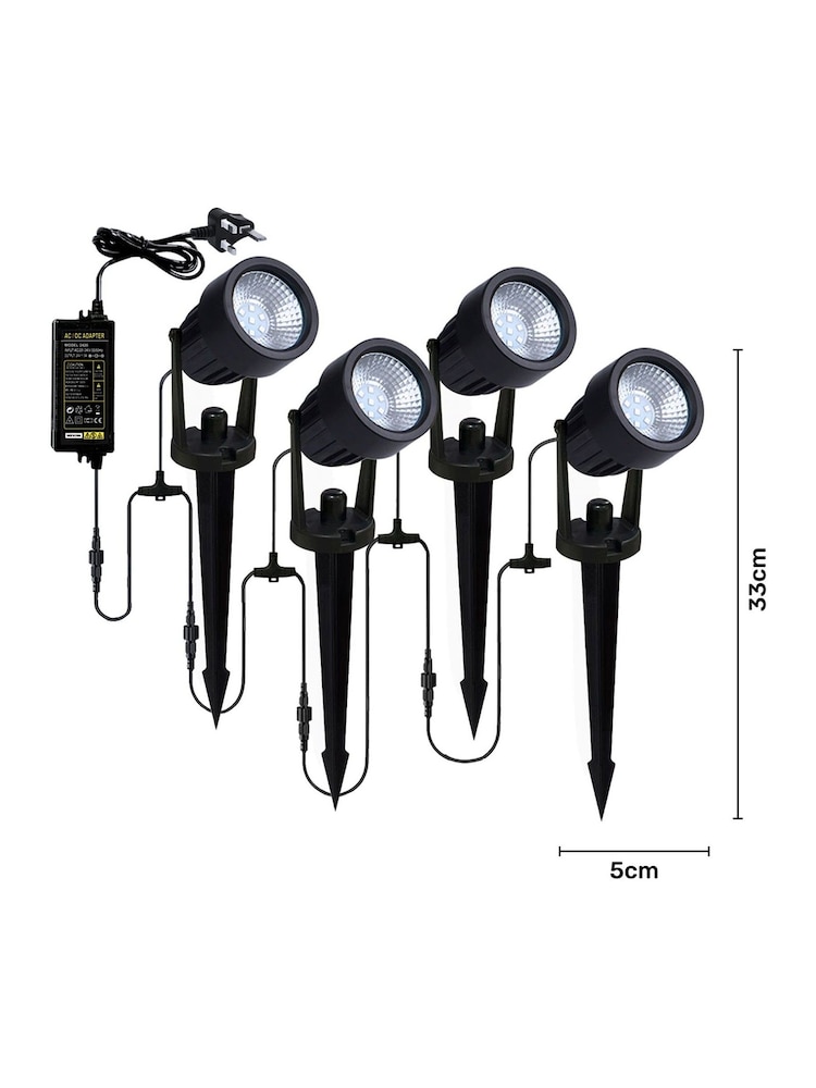 BHS Grey Beata 2lt Round Outdoor Up/Downlight DCAPC - Image 4 of 4