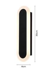 BHS Black Ren 10w CCT Linear Outdoor Wall Light IP65 - Image 4 of 6
