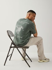 Green Basketball Graphic 100% Cotton T-Shirt - Image 4 of 7