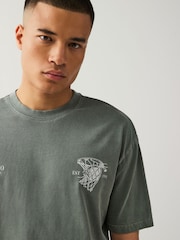 Green Basketball Graphic 100% Cotton T-Shirt - Image 5 of 7