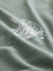 Green Basketball Graphic 100% Cotton T-Shirt - Image 7 of 7