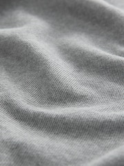 Charcoal Grey Washed Open Seam Detailing Raglan Short Sleeve Crew Neck T-Shirt - Image 7 of 7