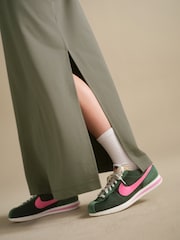 Green Heavyweight Short Sleeve Crew Neck Maxi T-Shirt Dress - Image 5 of 8