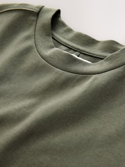 Green Heavyweight Short Sleeve Crew Neck Maxi T-Shirt Dress - Image 7 of 8
