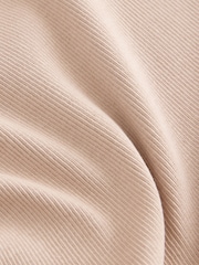 Neutral Contast Knit Trim Scoop Neck Sleeveless Tank Vest Top - Image 3 of 3