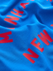 Azul cobalto - Short Sleeve Crewneck Graphic Print Contrast Ringer T-Shirt - Imagen 7 de 7