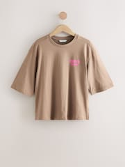 Toupeira - Camiseta com estampa gráfica e gola redonda, estilo fazenda de abóboras outonais, manga curta e cotovelo - Imagem 5 de 8