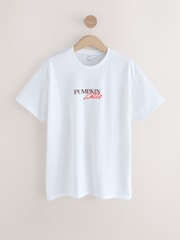 Ecru Oversized Pumpkin Latte Recipe Autumnal Graphic Print Short Sleeve Crew Neck T-Shirt - Image 5 of 8