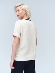 Ecru White City Graphic Heavyweight Short Sleeve Crew Neck T-Shirt - Image 7 of 13