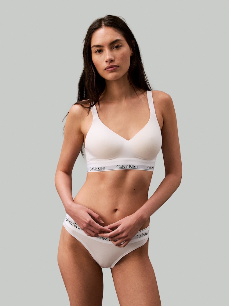 Calvin Klein White Lift Bralette Bra - Image 1 of 3