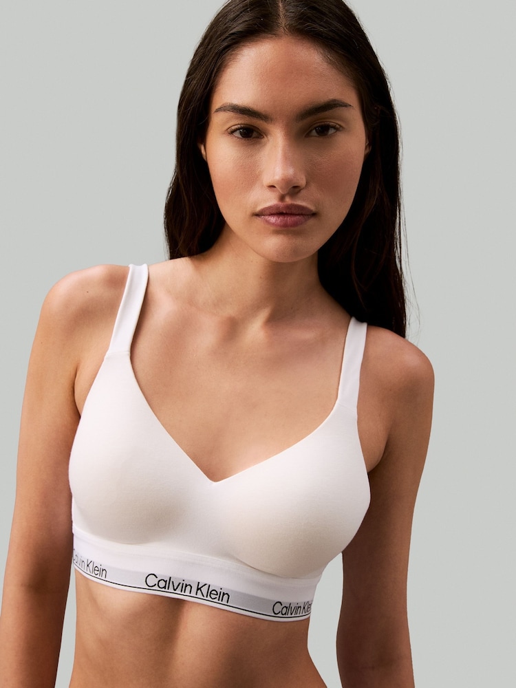Calvin Klein White Lift Bralette Bra - Image 3 of 3