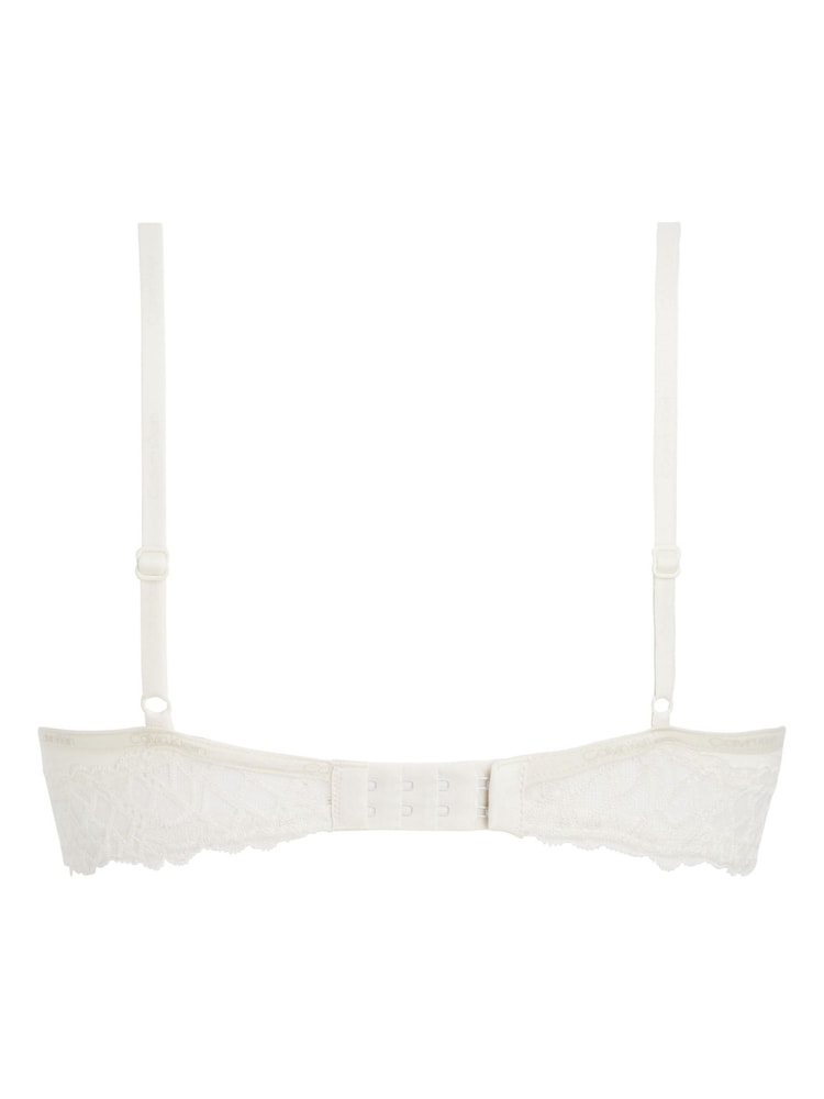 Calvin Klein White Lightly Lined Balconette Bra - Image 2 of 2 Calvin Klein White Lightly Lined Balconette Bra - Image 2 of 2