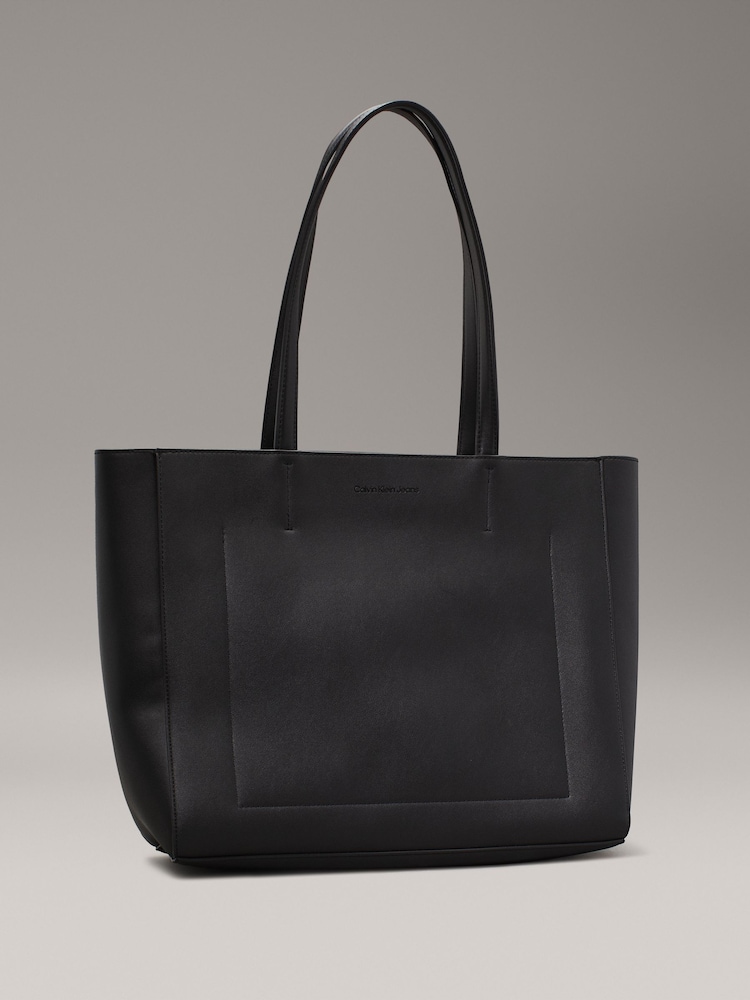 Calvin Klein Black Shoppers Tote Bag - Image 2 of 4