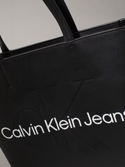 Calvin Klein Black Shoppers Tote Bag - Image 3 of 4