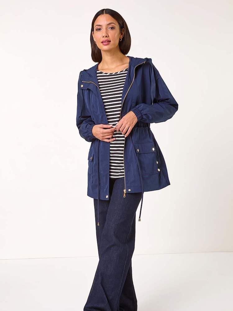 Roman Blue Shower Resistant Rain Jacket - Image 2 of 5 Roman Blue Shower Resistant Rain Jacket - Image 2 of 5