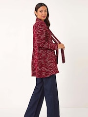 Roman Red Scarf Longline Stretch Tunic Top - Image 2 of 5