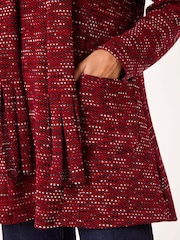 Roman Red Scarf Longline Stretch Tunic Top - Image 5 of 5