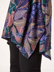 Roman Floral Leaf Print Stretch Tunic - Imagen 5 de 5