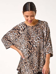 Roman Snit Animal Print Top - Изображение 1 из 5
