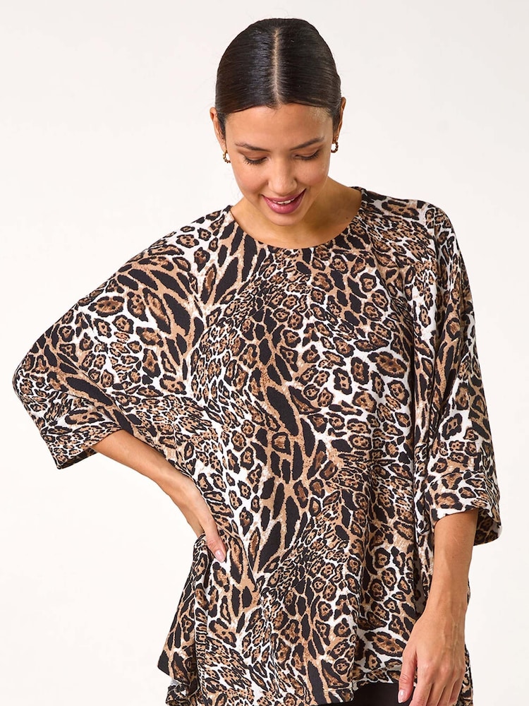 Roman Snit Animal Print Top - Изображение 1 из 5