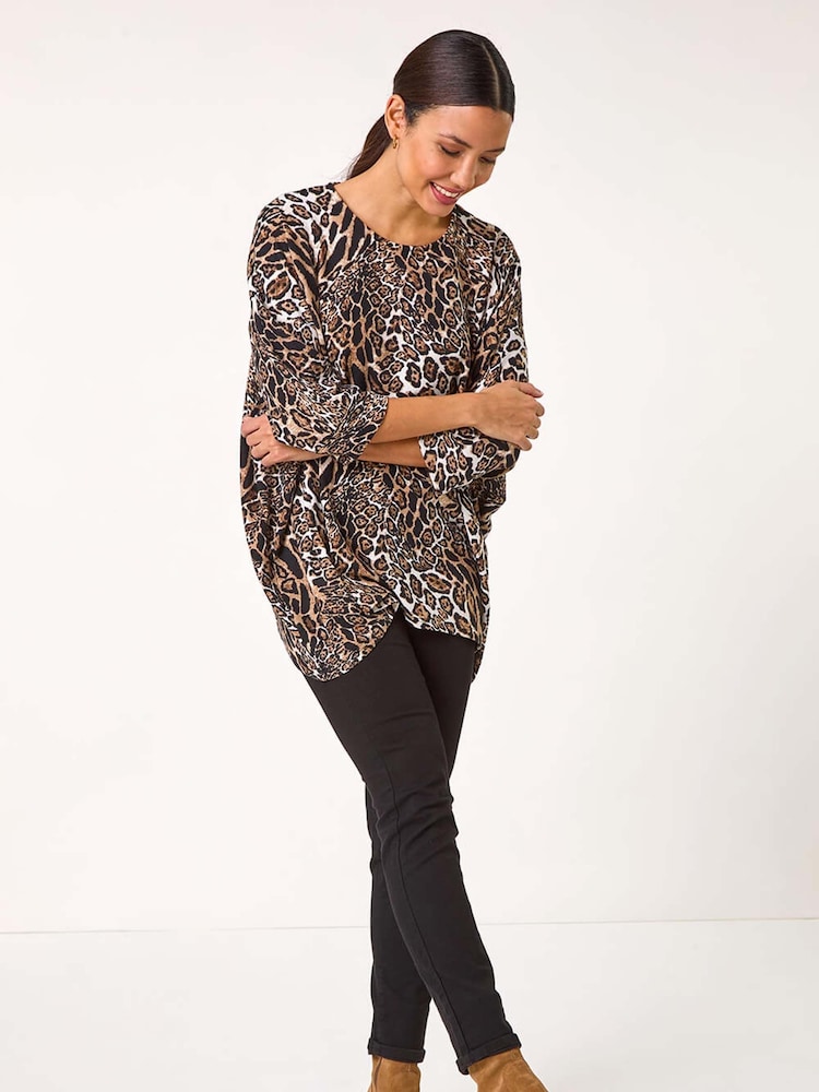 Roman Snit Animal Print Top - Изображение 2 из 5
