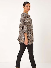 Roman Snit Animal Print Top - Изображение 3 из 5