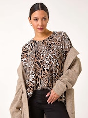 Roman Snit Animal Print Top - Изображение 4 из 5