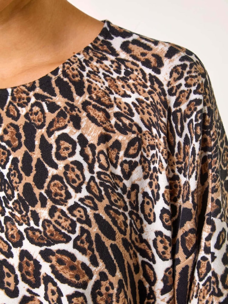 Roman Snit Animal Print Top - Изображение 5 из 5