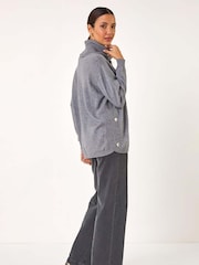 Roman Grey Cable Knit Tunic Jumper - Image 2 of 5