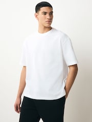 White Edit Poly Crop T-Shirt - Image 1 of 7