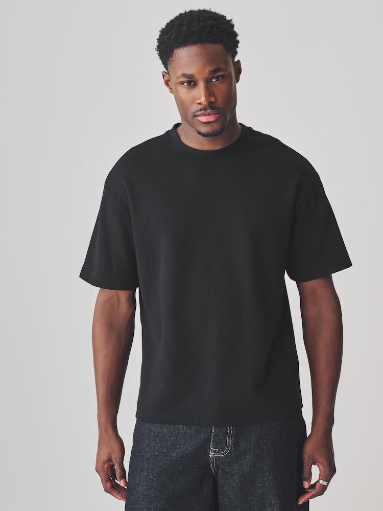 Black Edit Poly Crop T-Shirt - Image 1 of 6