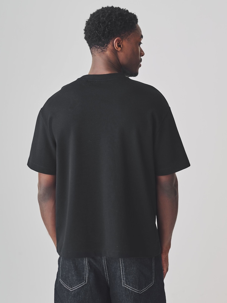 Black Edit Poly Crop T-Shirt - Image 2 of 6