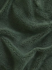 Dark Green Teddy Fleece Duvet Cover and Pillowcase Set - Image 5 of 5