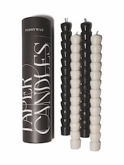 Paddywax Set of 4 Black & White Taper Candles - Image 1 of 1