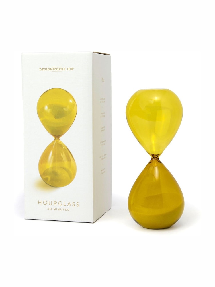 Designworks Ink Chartreuse Ombre 30 Minute Hourglass - Image 2 of 2 Designworks Ink Chartreuse Ombre 30 Minute Hourglass - Image 2 of 2