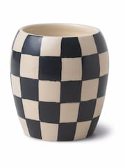 Paddywax Checkmate Black  &  Checkered Porcelain Candle 311g - Image 1 of 3