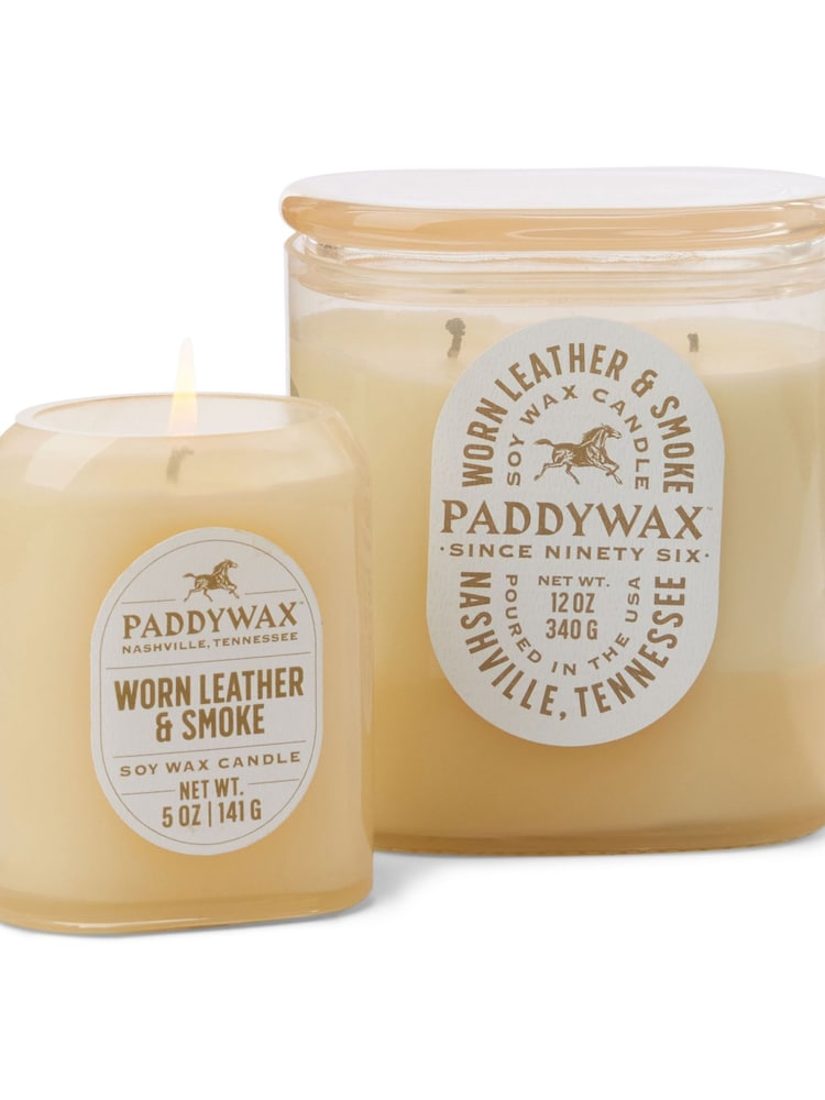Paddywax Vista Tan Worn Leather & Smoke Glass Candle - Image 2 of 2