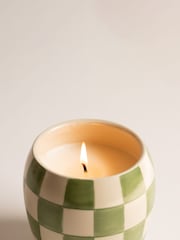 Paddywax Checkmate Cactus  Checkered Porcelain Candle 311g - Image 2 of 3