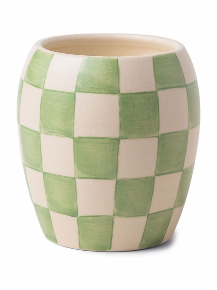 Paddywax Checkmate Cactus  Checkered Porcelain Candle 311g - Image 3 of 3