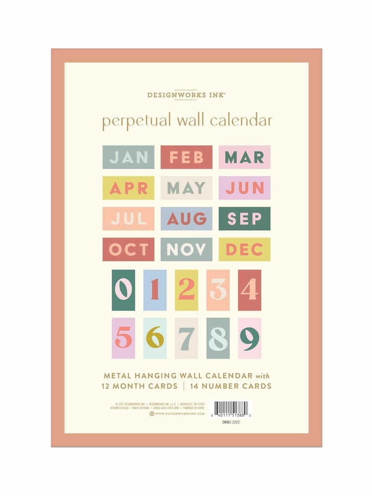 Designworks Ink Perpetual Wall Calendar - Image 2 of 2