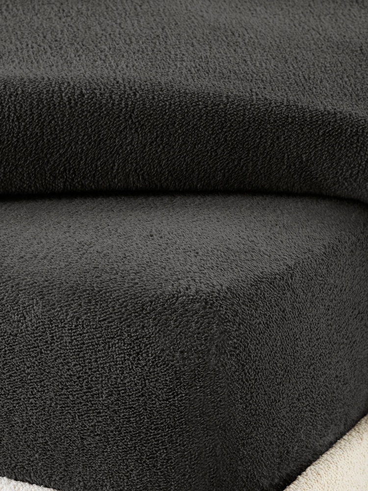 Charcoal Grey Teddy Fleece Deep Fitted Sheet - Image 1 of 1