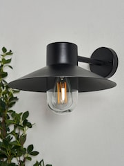 BHS Black Chesil 1lt E27 Outdoor Wall Lantern - Image 2 of 4