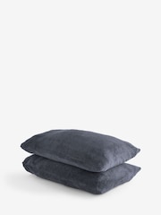Lot de 2 taies d'oreiller en polaire Teddy - Image 4 de 4