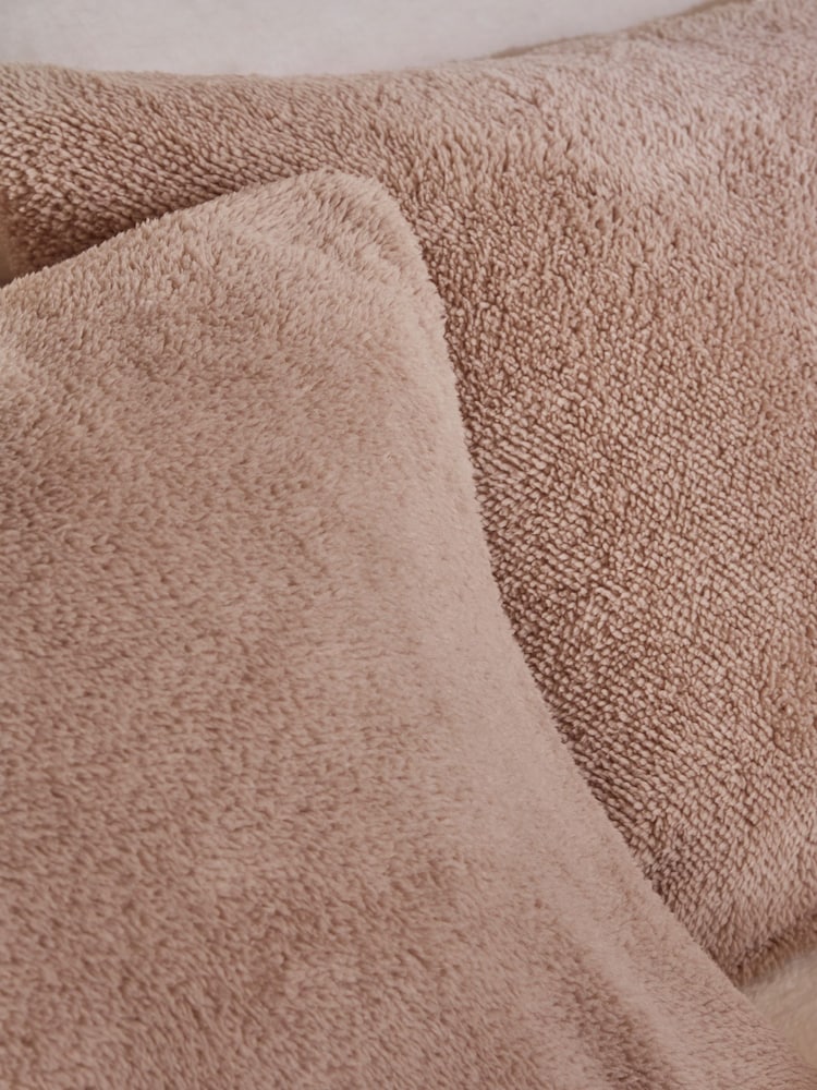 Set of 2 Natural Teddy Fleece Pillowcases - Image 2 of 2 Set of 2 Natural Teddy Fleece Pillowcases - Image 2 of 2