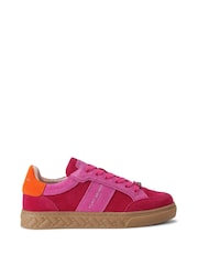 Kurt Geiger London Pink Kensington Slim Cupsole Trainers - Image 1 of 4