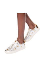 Kurt Geiger London Lane Crystal Trainers - Image 1 of 5