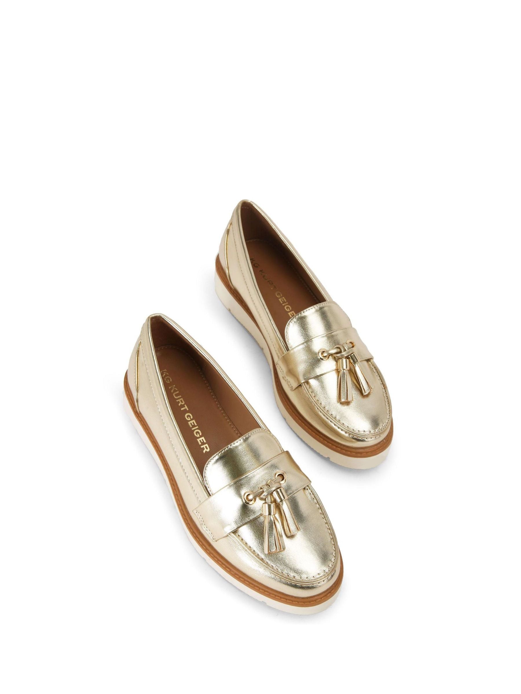 Buy KG Kurt Geiger Gold Morly Tassel Shoes from Next USA